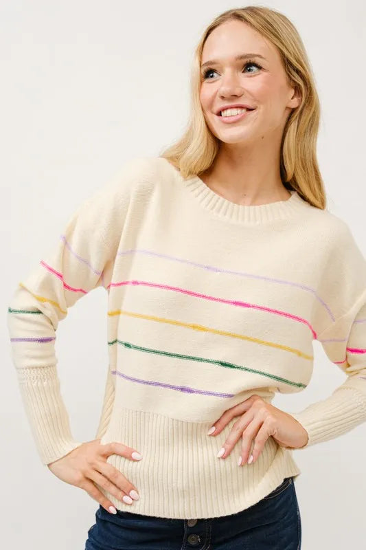 And The Why Multi Striped Pullover Sweater Top 0434c52d695340cc9c2813a0e12be8ae-Max-Origin