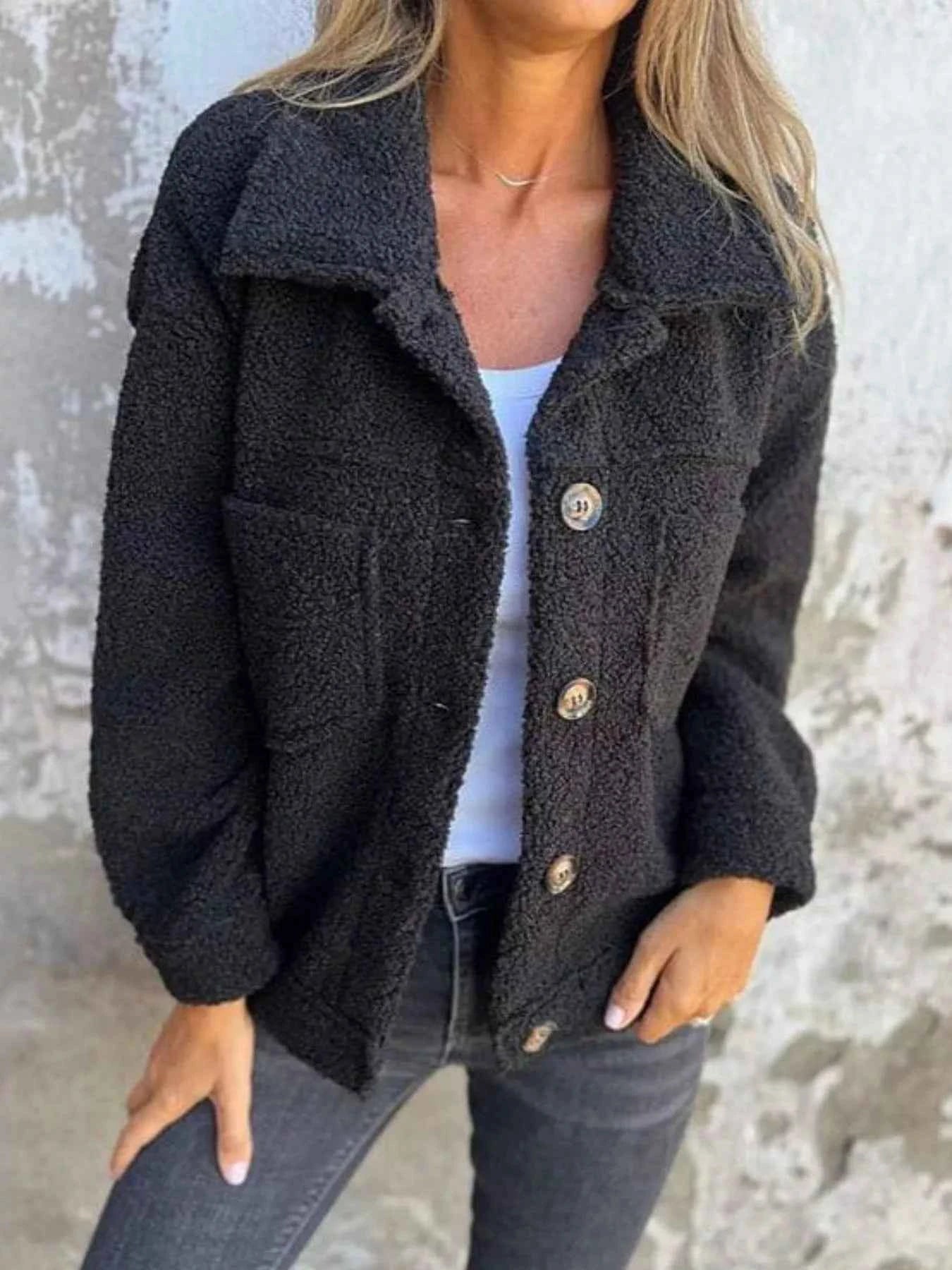 Full Size Single-Breasted Sherpa Shacket Plus Size Black 047a59e5-4d2b-457a-8a81-638ee450ee50-Max-Origin