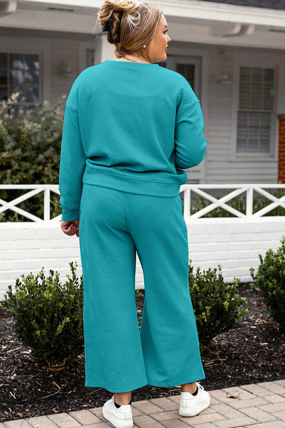 Double Take Full Size Textured Long Sleeve Top and Drawstring Pants Set 076f119a-380d-4e6c-8644-da8f0552f23c-Max