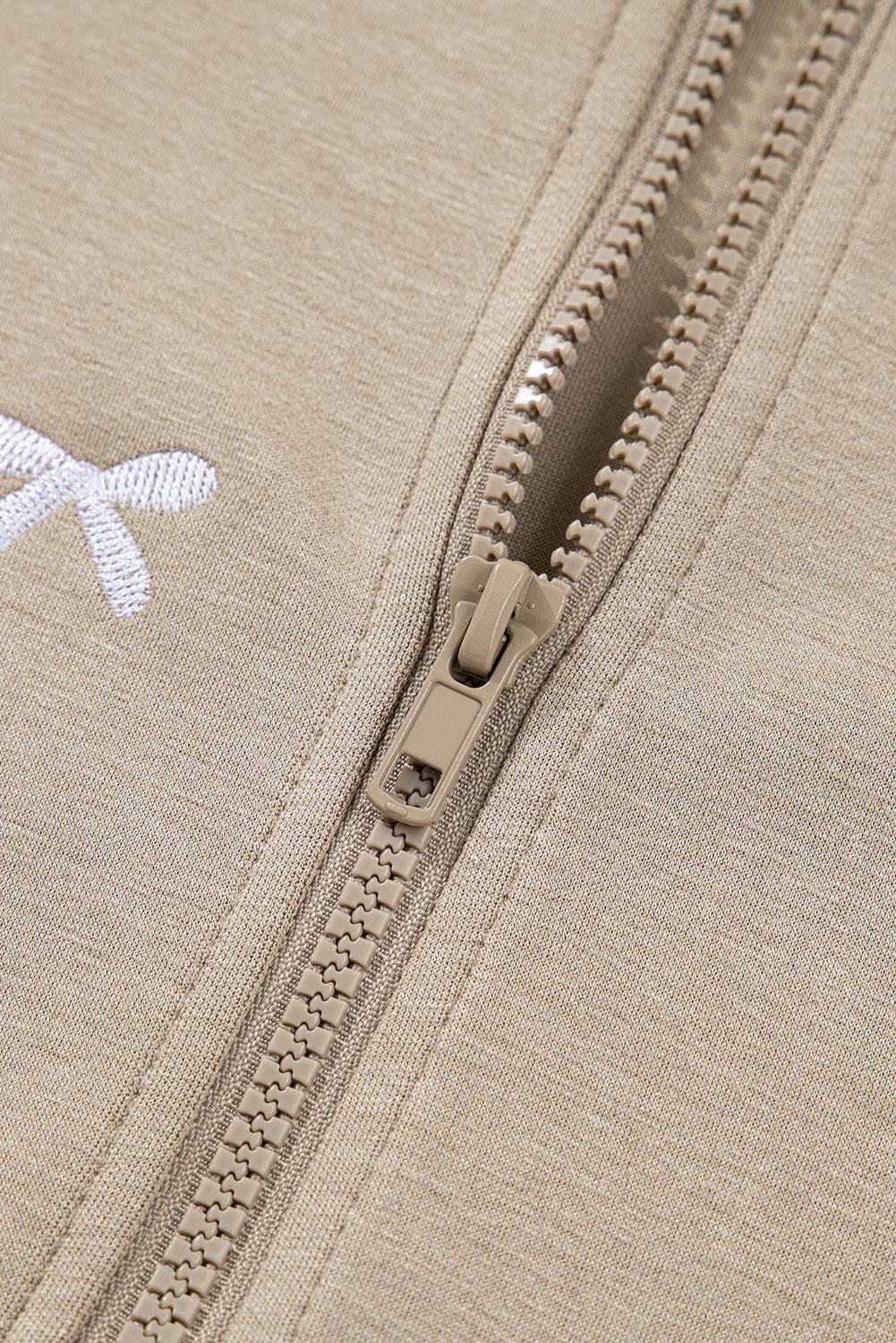 Goat Bow Embroidered Zip Up Hoodie 099d37c0fbd16150