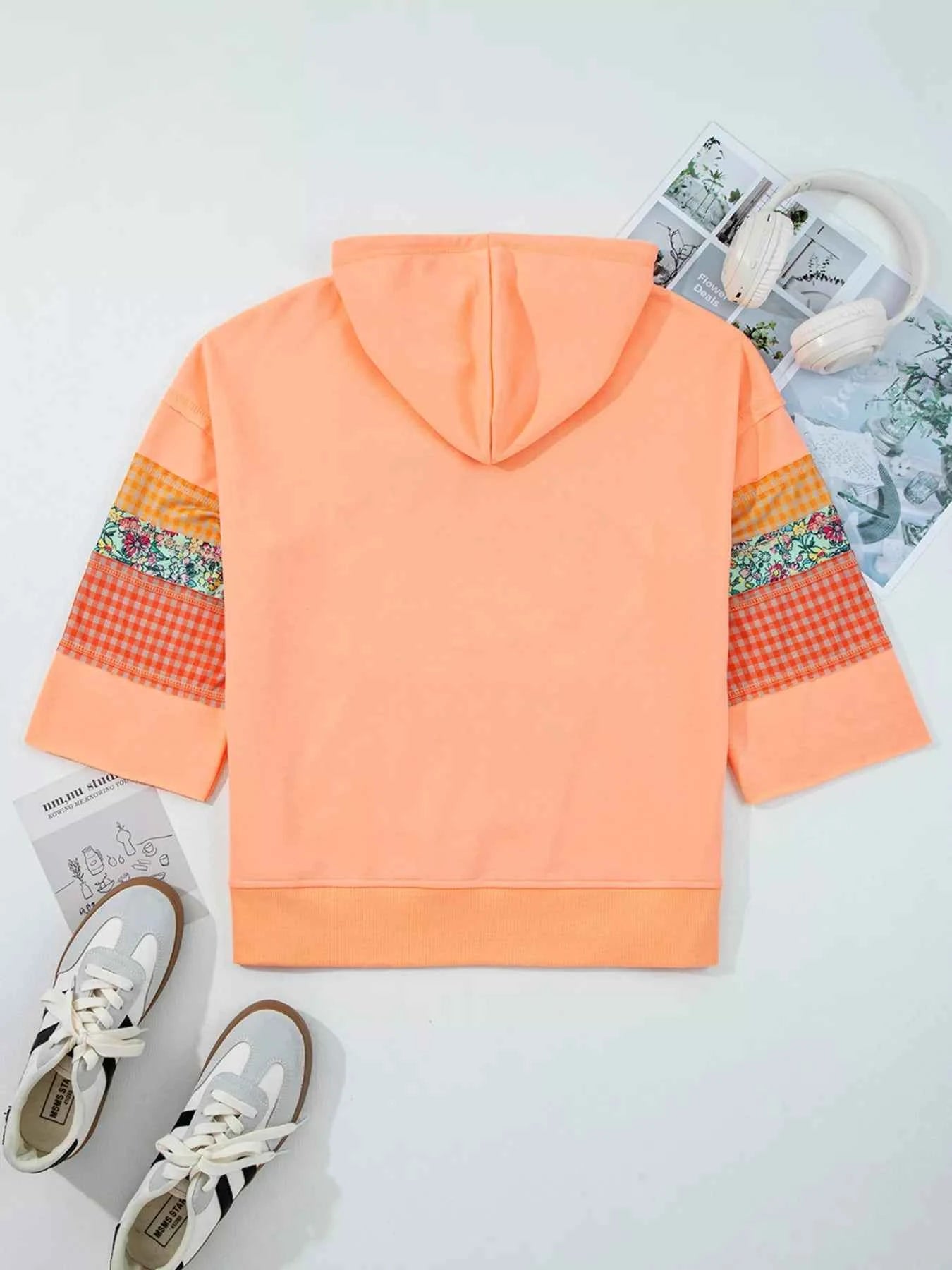 Plaid Floral Patchwork Kangaroo Pocket Hoodie 0b94686a65304c3380c3a33b7837dc1c-Max-Origin