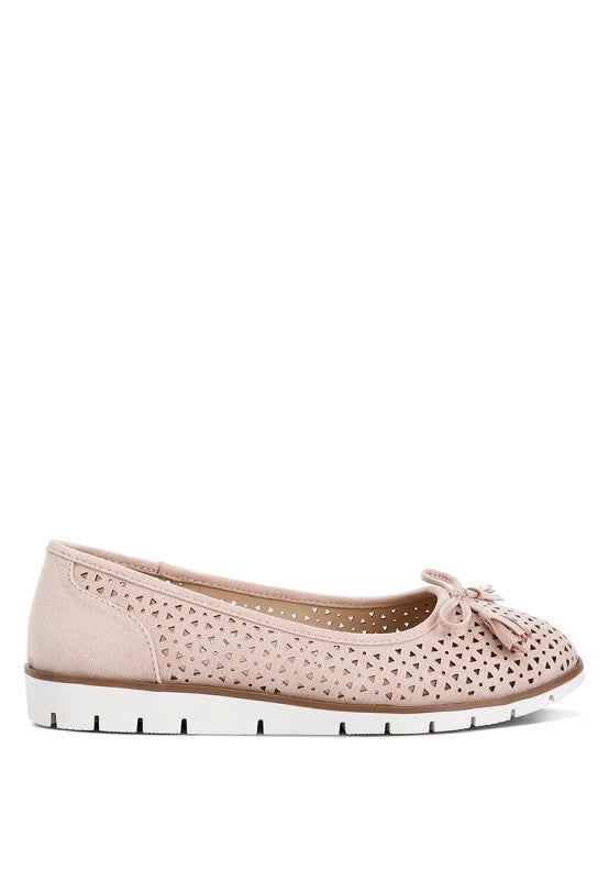 Pacer Perforated Leather Ballerinas 0d97e049-5102-4a30-9070-9d6e2fe2ec69