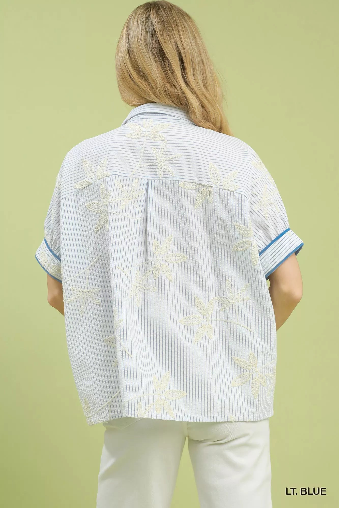 Umgee Striped Embroidered Blouse with Scallop Trim 112ef5db-6e8e-4c54-a436-cb320c022d9a-Max-Origin