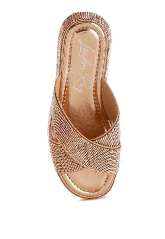 Adena Rhinestone Embellished Flatforms 12a762c9-a746-418e-be36-facacc5a43ed