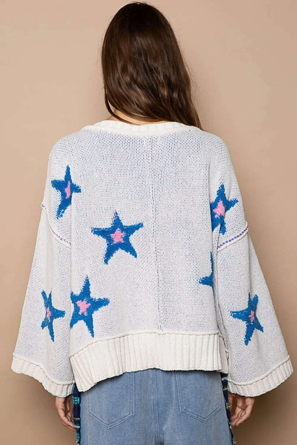 POL Long Sleeve Star Patch Sweater 1342b012-7f3a-4b5c-be6c-f6e85d4e943f-Max