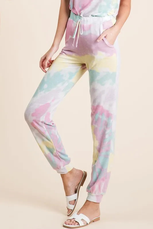 BiBi Tie Dye French Terry Casual Pants 148a408cb4d3413abaeef42456c841d2-Max-Origin