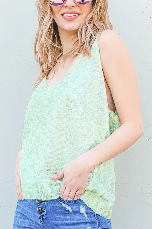 And The Why Leopard Foil Print Sleeveless Sweater Top 16e49cbe08c84382a17f0bc3347987ed-Max-Origin