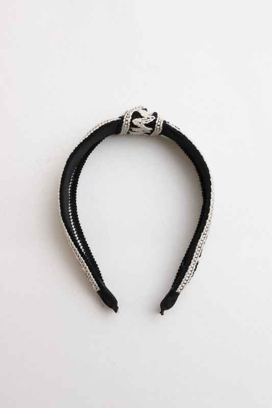 Embroidered Stitch Boho Knotted Headband Black Default 17283831_e0bfb775-f42a-4e28-9cc8-2ccce5d54064