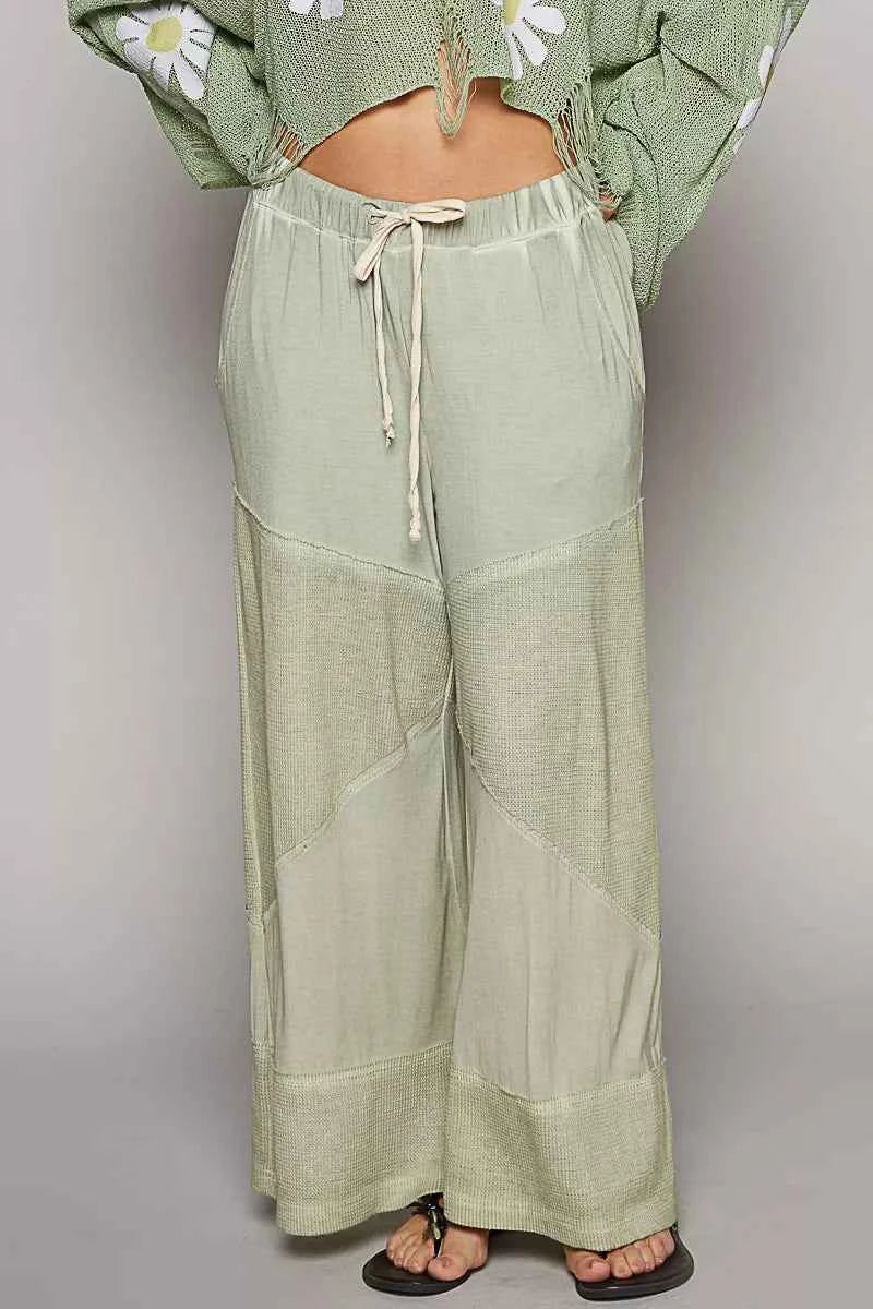 POL Elastic Waistband Wide Leg Pants with Drawstring DESERT SAGE 17ba09aa-39e2-402c-81ea-6936d14f38a3-Max-Origin