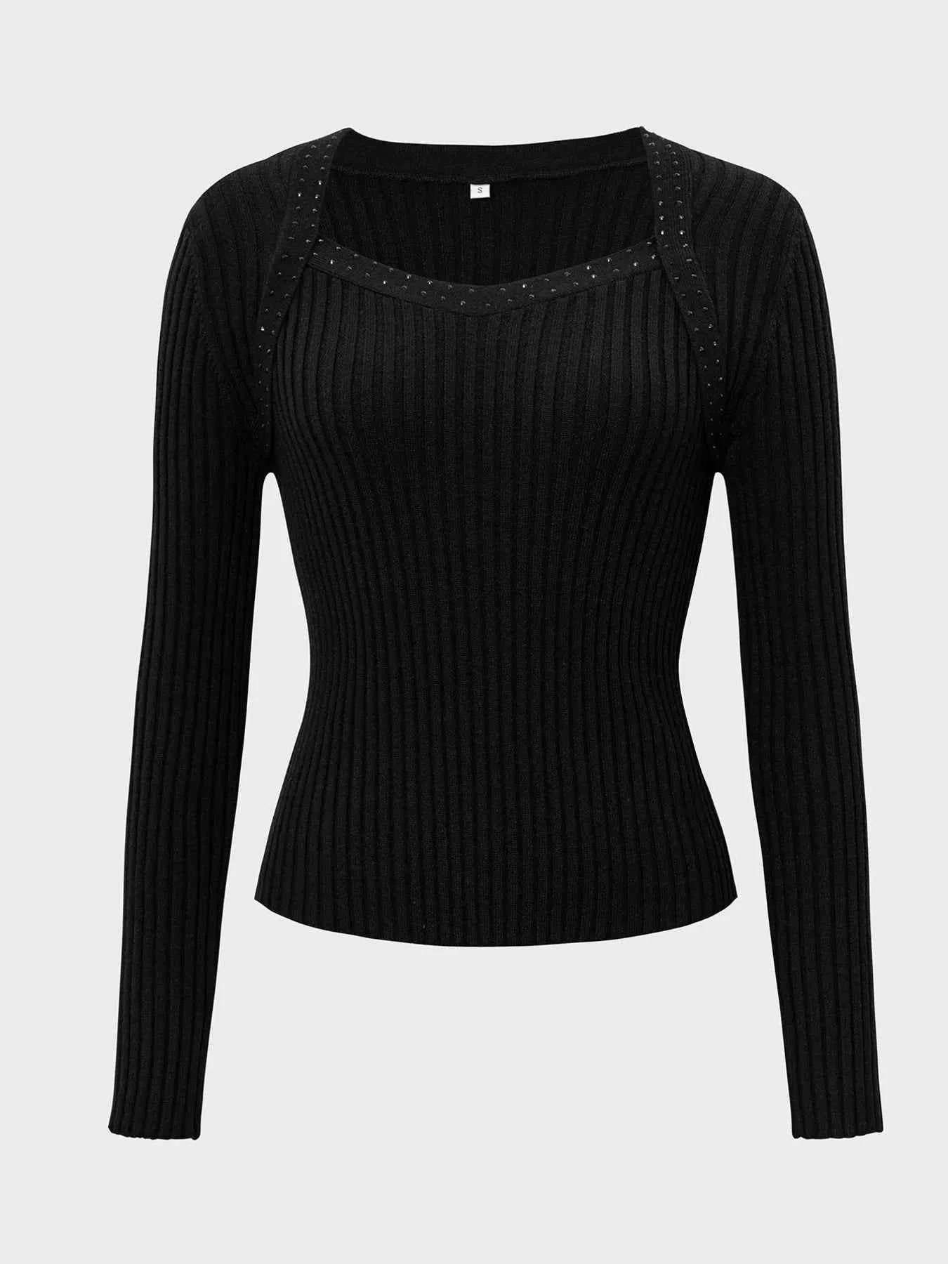 Long Sleeve Ribbed Knit Top 18c92fe64d994f35bbdf93f4f038816d-Max-Origin