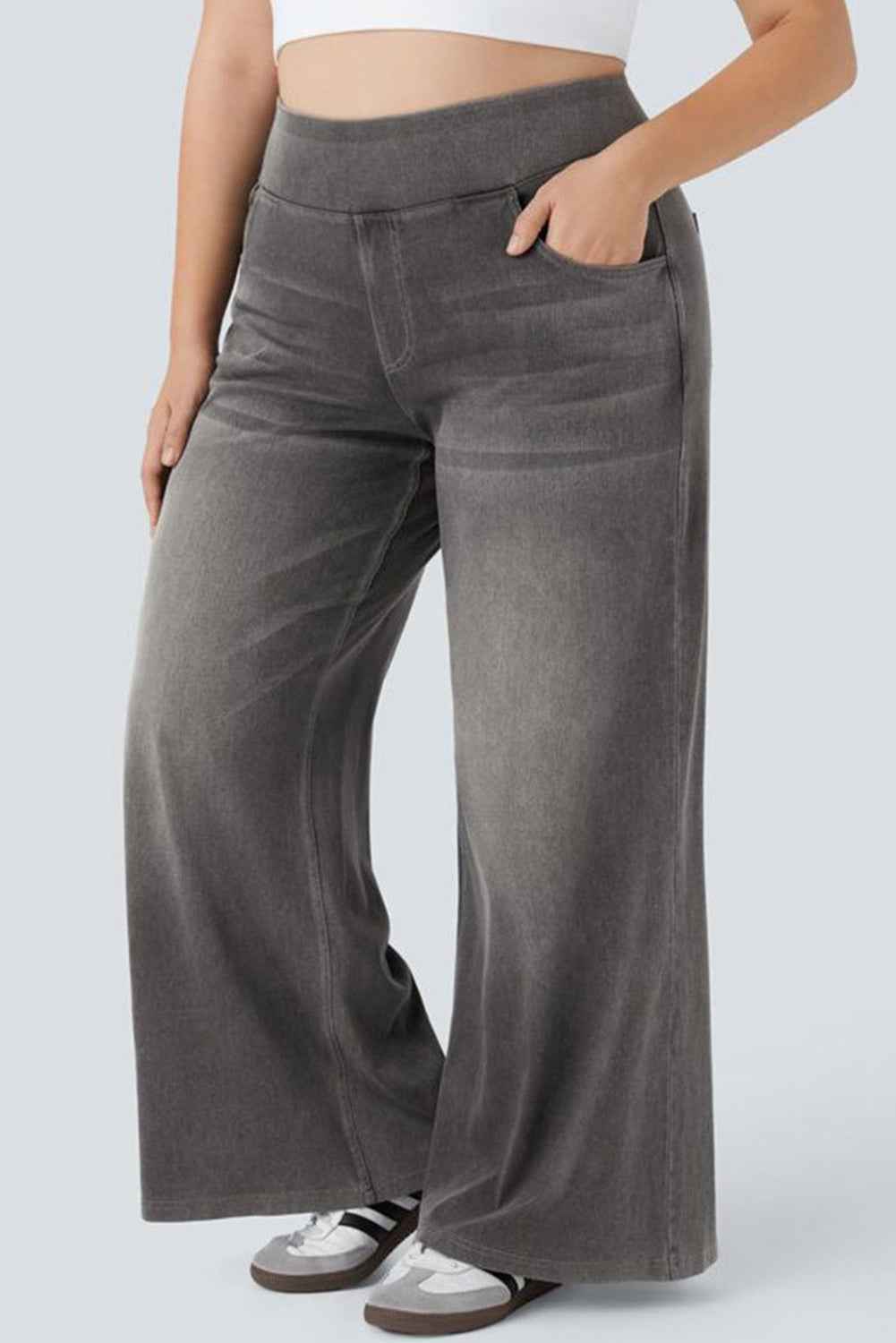 Medium Grey High-rise Wide Leg Jeans 19b021c71e85a796