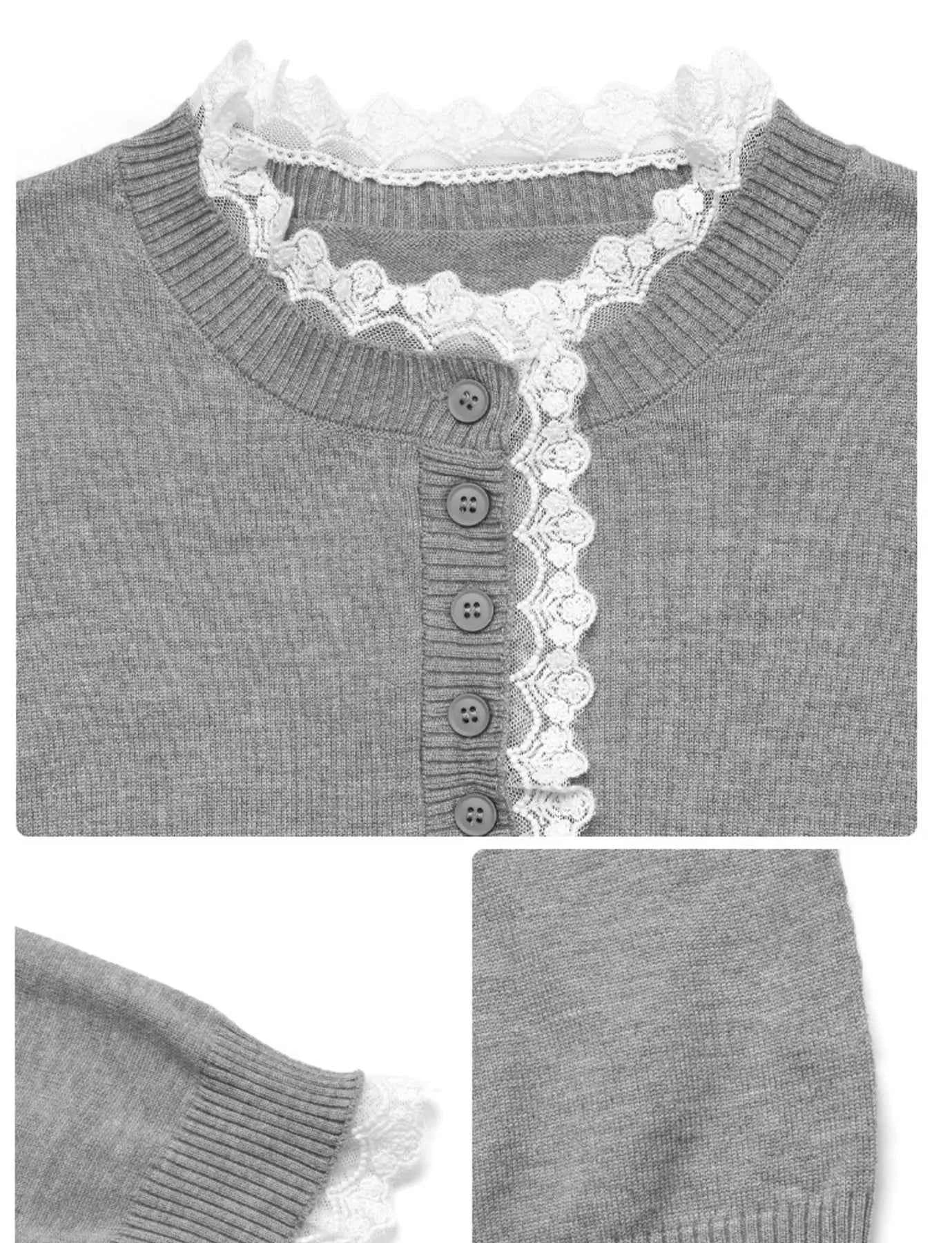 Lace Trim Button Detail Long Sleeve Knit Top 1b75e40165e44901b3755c8bdb3fc824-Max-Origin