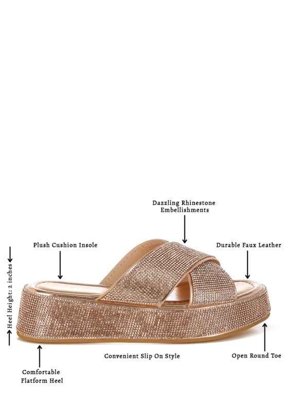 Adena Rhinestone Embellished Flatforms 1e0a6bbf-c82e-4feb-b447-9387b47233ac