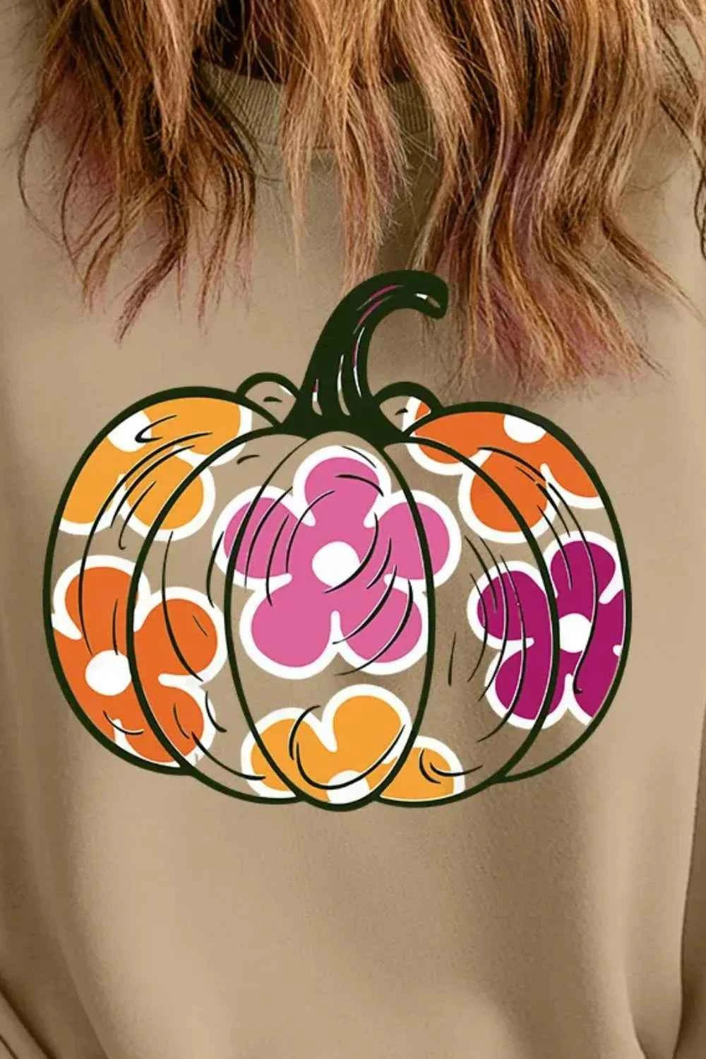 Plus Size Pumpkin Graphic Dropped Shoulder Sweatshirt 2002b1c3-3e5a-4807-8fd7-cc8db3453339-Max