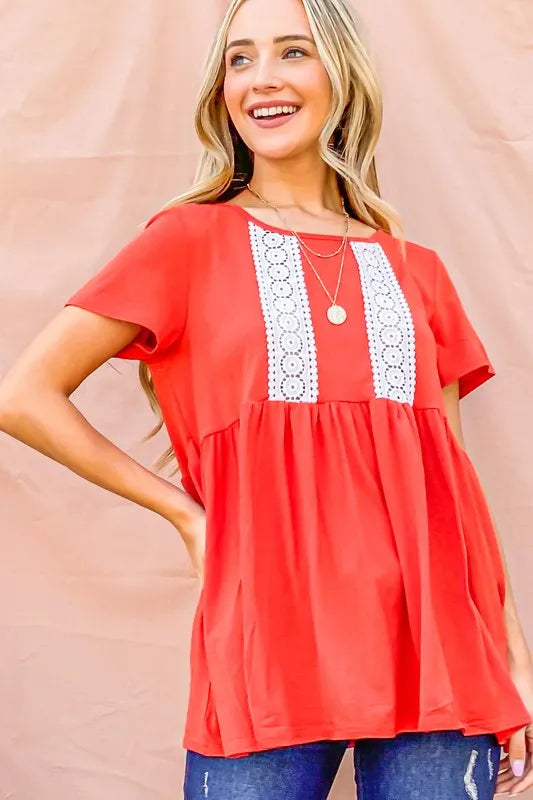 And The Why Lace Detail Short Sleeve Casual Top 21c019e8f47944258bdec71bbb2ce86a-Max-Origin