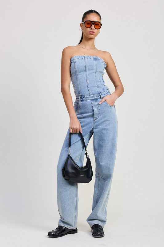STRAPLESS DENIM JUMPSUIT 22866987_dcc5abcb-09f8-4d3b-90a2-d0bf117e7aad