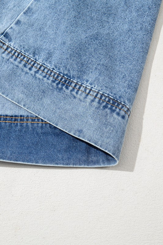Short Sleeve Collared Pocket Denim Mini Dress 23287774_9477cb78-d62d-4b8f-982f-3ae03880319f