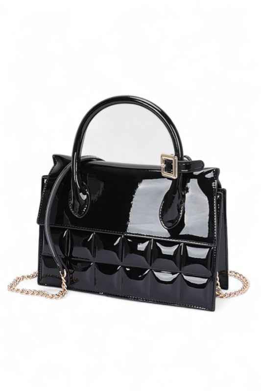 Patent Faux Leather Embossed Top Handle Swing Bag Black O S 24260191_ebfb5396-e26c-41b5-a7d4-7d3e62bab898