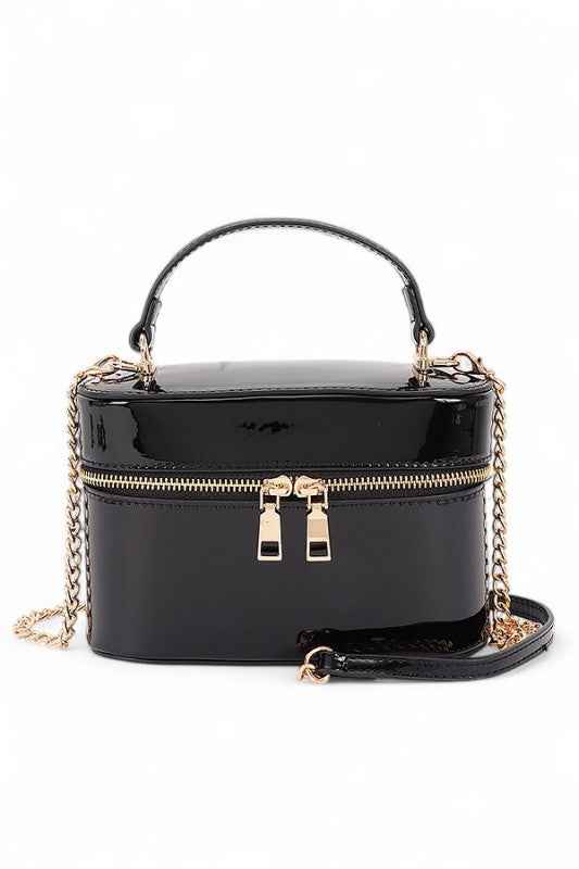 Top Handle Patent Finish Convertible Crossbody Bag Black O S 24693507_e4300a8c-991a-450c-b585-0401a83004e5