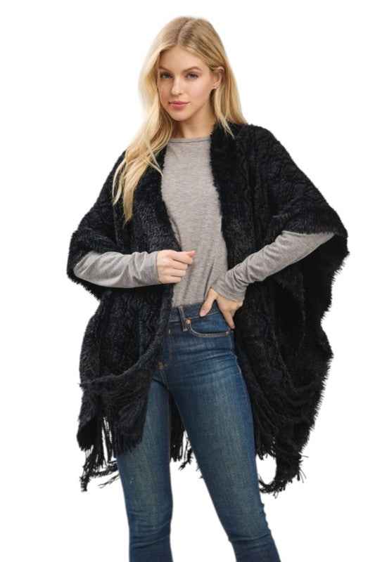 Soft Cozy Boucle Knit Fringe Shawl Scarf 24773027_167a3c4c-427b-4849-ba13-68559722f0ce