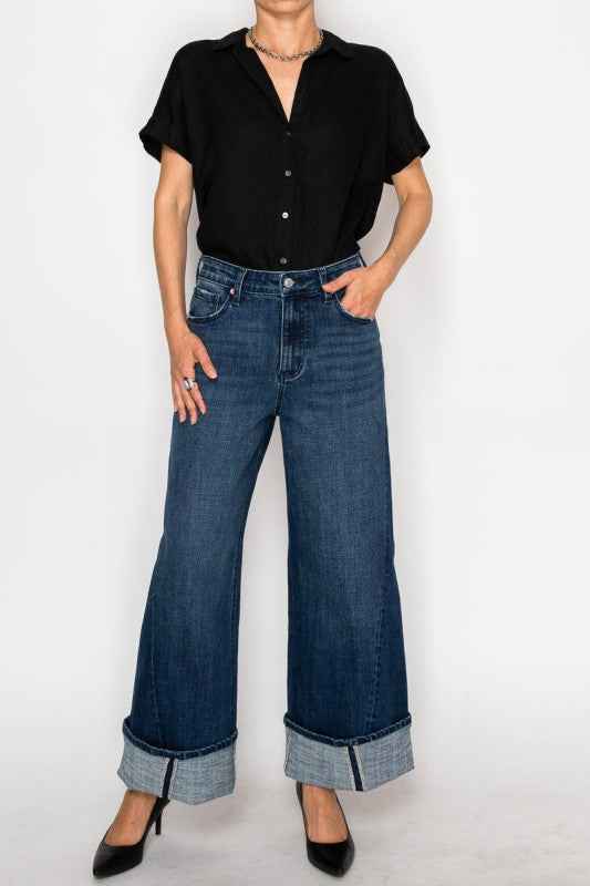 AT2108WDD - High Rise A-Wide Jeans As Shown 2bbf5a5e-f3d3-4d8f-8c24-231493565e16