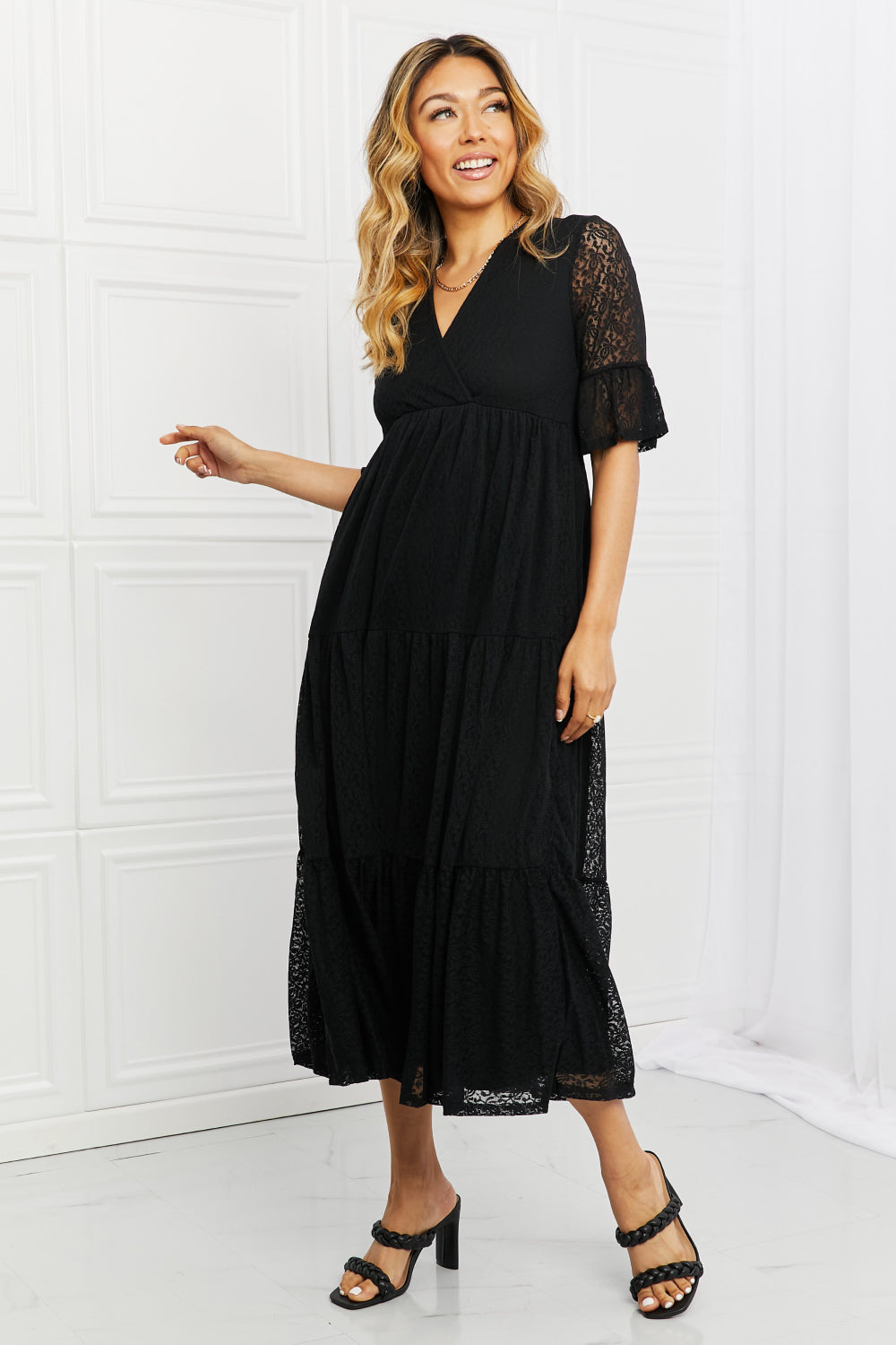 P & Rose Lovely Lace Full Size Tiered Dress 2d4677a52685439dbd3132fb8aed68e8-Max