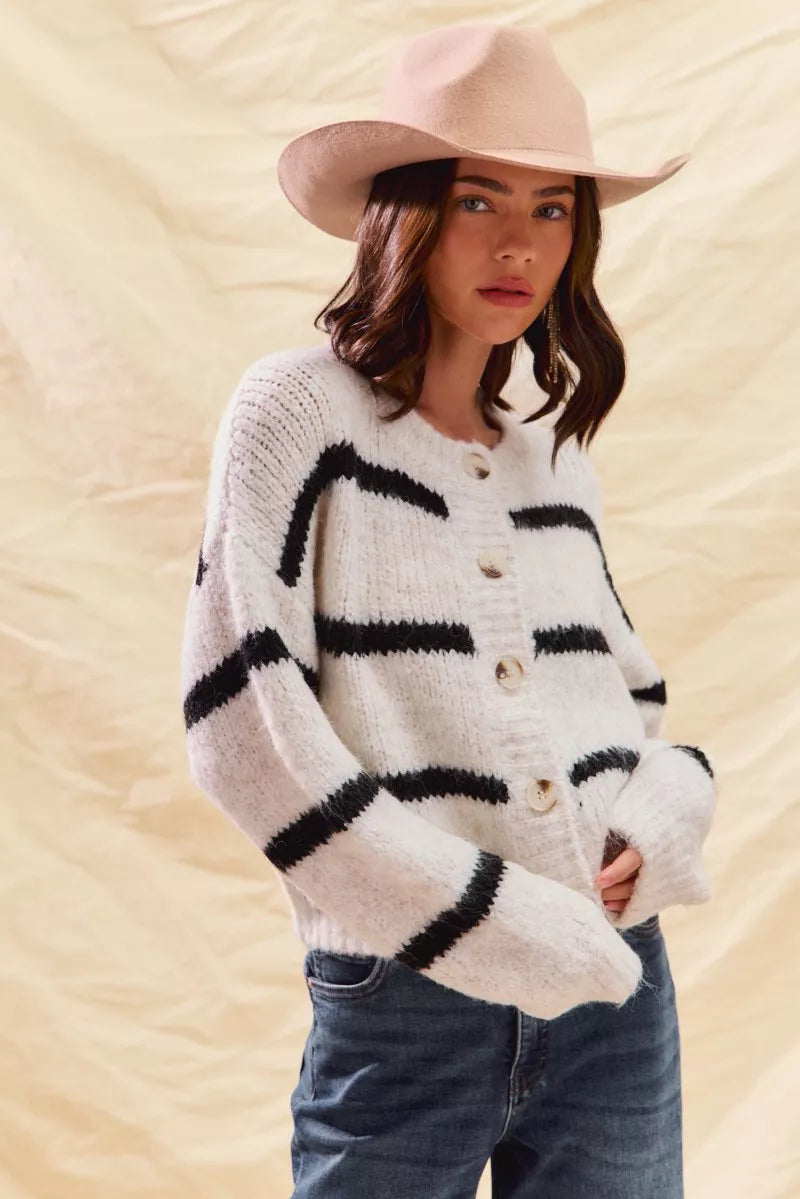 SO ME Stripe Soft Touch Button Cozy Sweater Cardigan 325fa187572e4698aa98d4c25d144e5f-Max-Origin