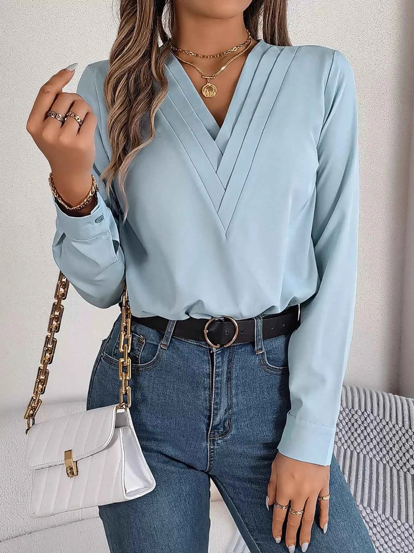 Layered V-Neck Long Sleeve Blouse 355d0734-c682-4304-9e09-1e03fbfba438-Max-Origin