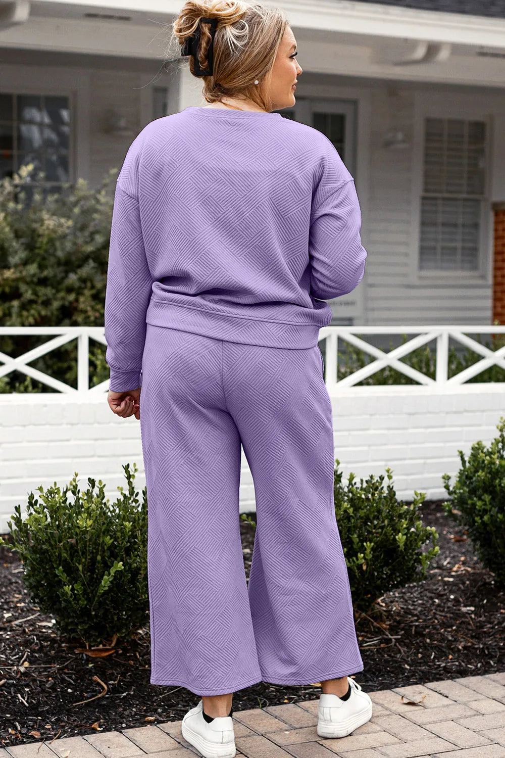 Double Take Full Size Textured Long Sleeve Top and Drawstring Pants Set 447fd6d4-4934-4199-89a6-a3096292d810-Max