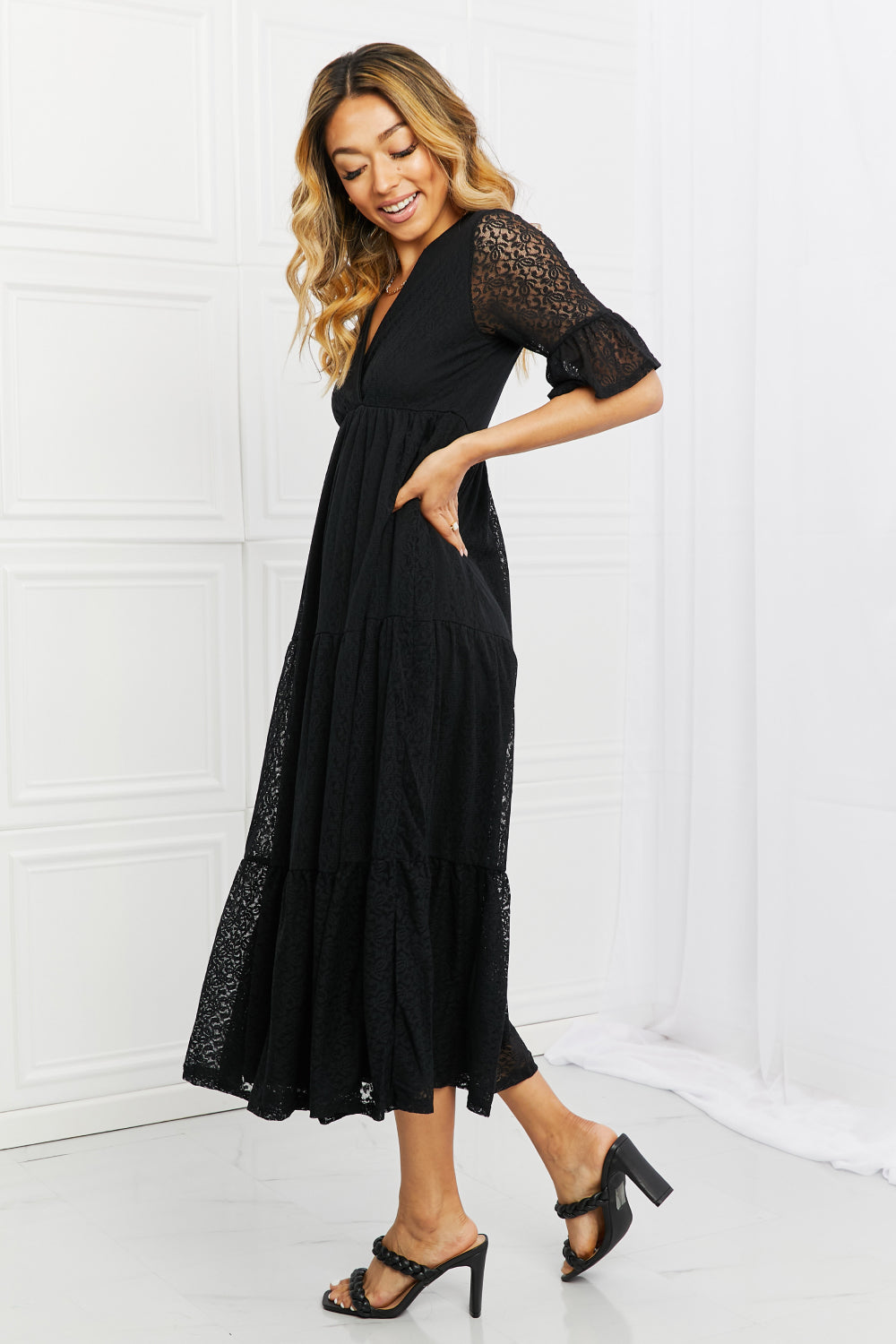 P & Rose Lovely Lace Full Size Tiered Dress 4795e1887a78427e91b93eca3d44b94f-Max