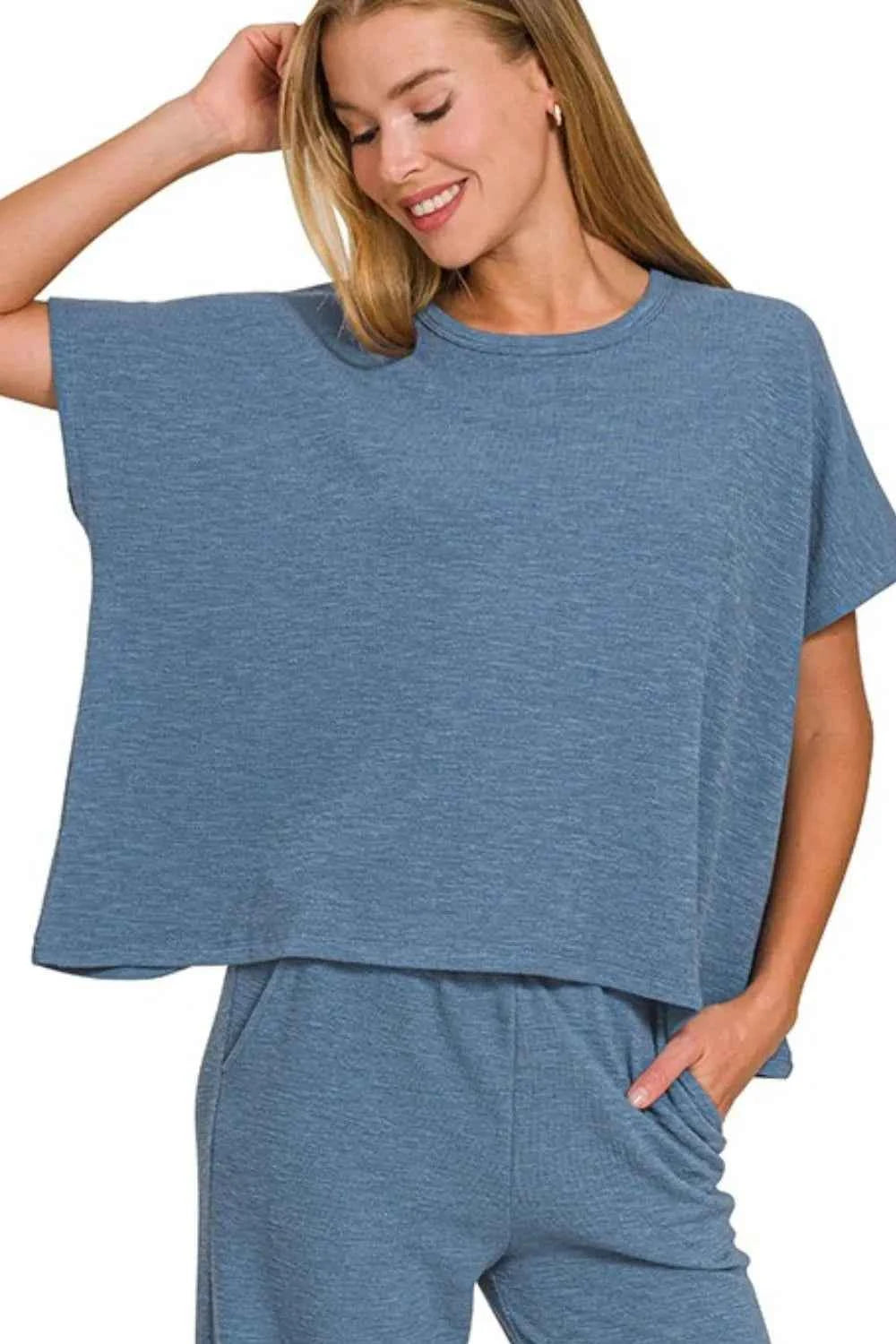 Zenana Cotton Slub Top & Pants Set 48185f97-9326-4c4c-805a-2632b4f3b3fe-Max-Origin