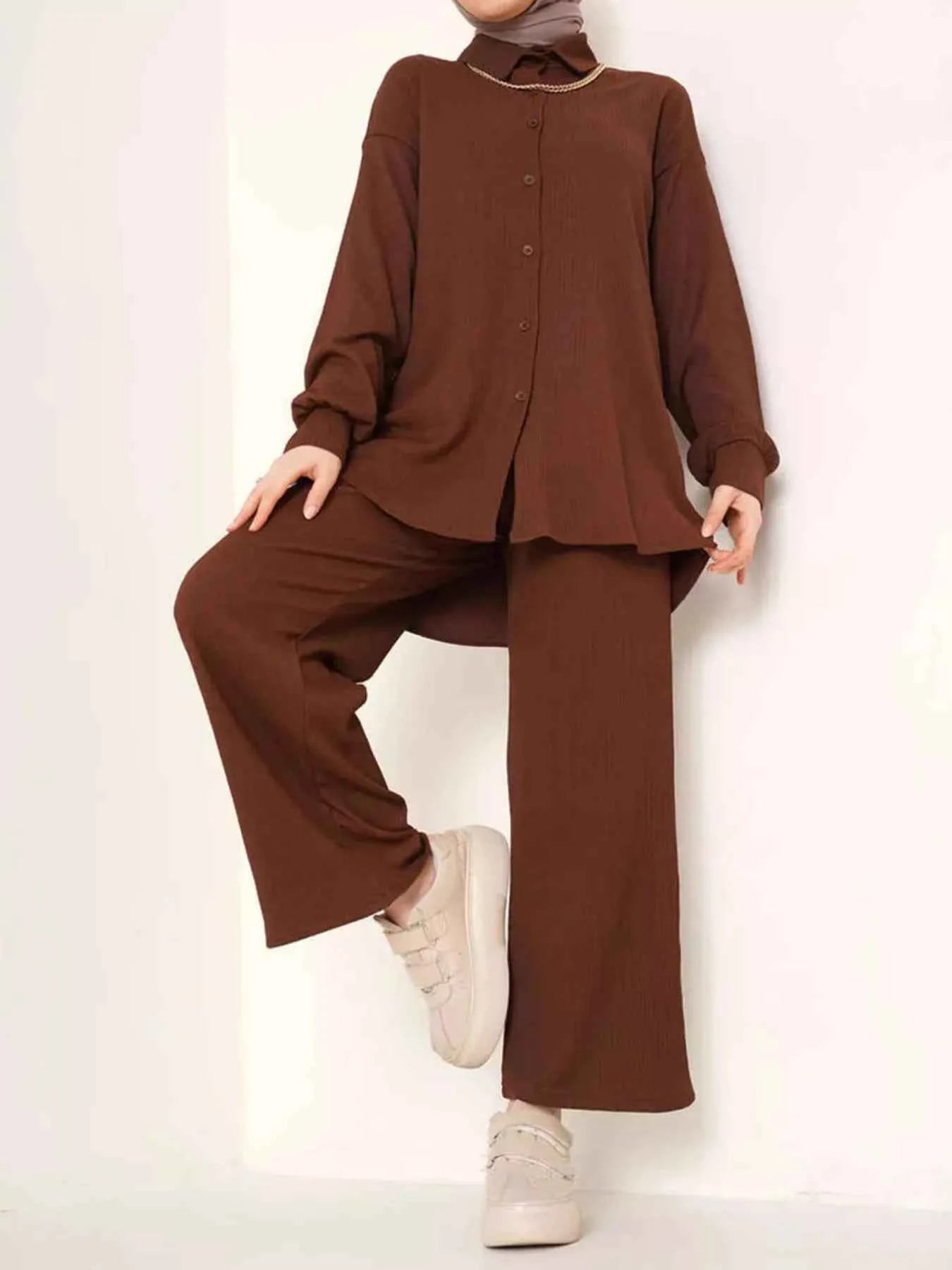 Button Up Long Sleeve Shirt and Pants Set 486d2e02a6dd4f1185c44c6ec24051e3-Max-Origin