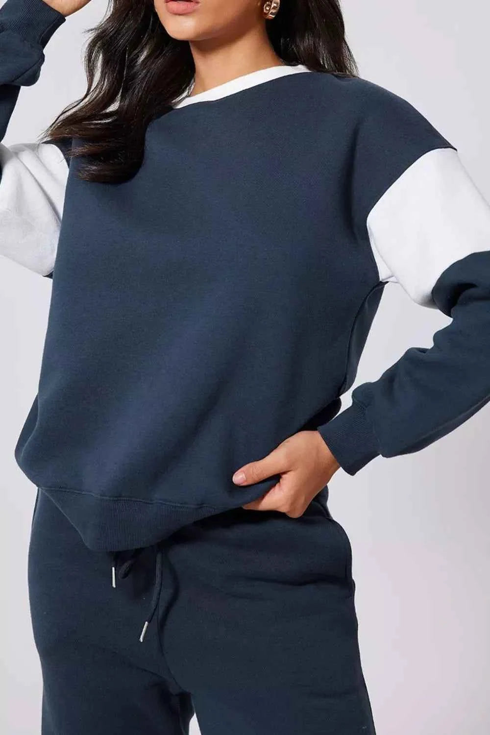Drop Shoulder Loose Sweatshirt and Joggers Active Set 48ab4e45-c5c2-42b9-95ea-3623b39c62fd-Max-Origin