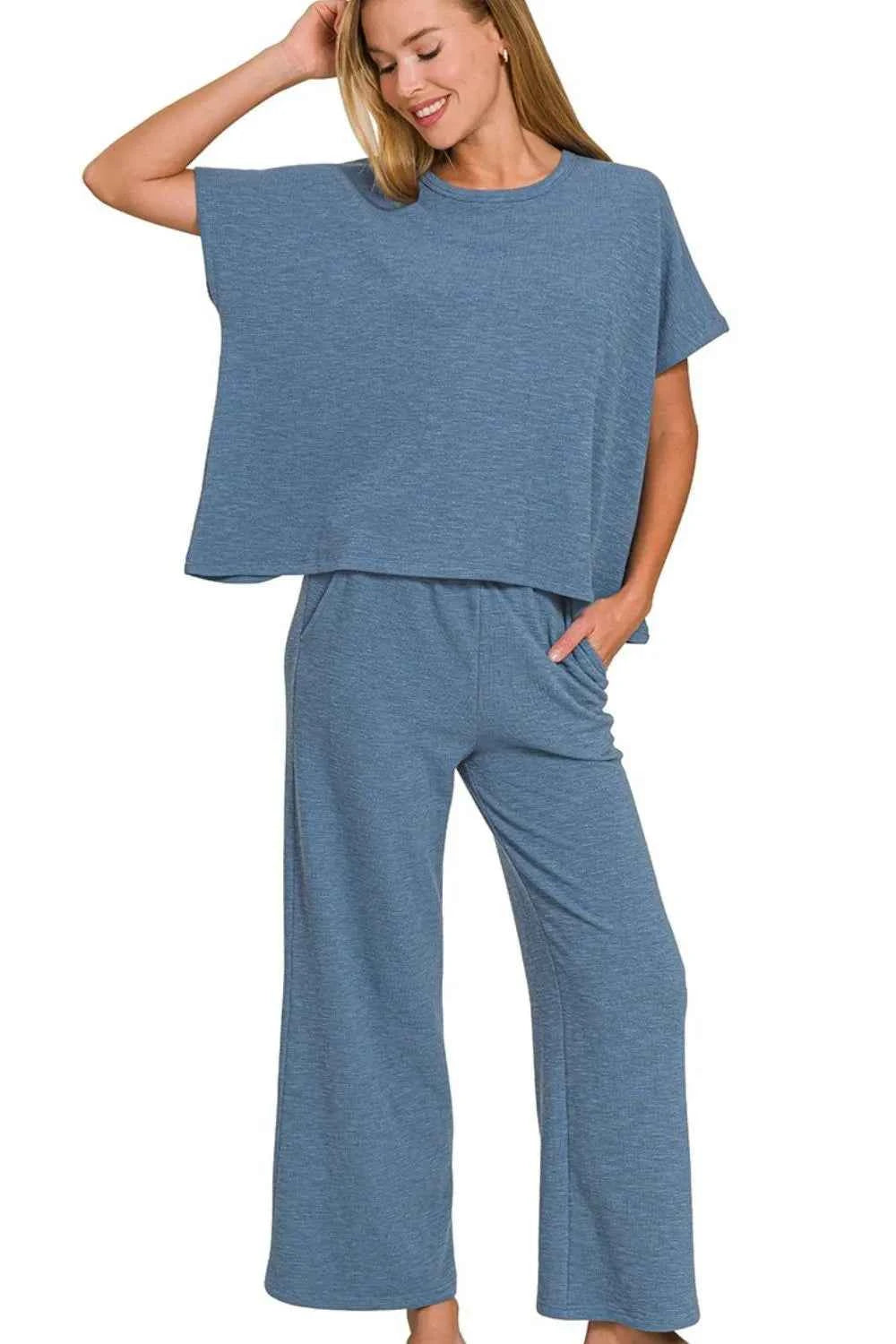 Zenana Cotton Slub Top & Pants Set DUSTY BLUE 4bd3f051-7bb4-4be7-a78a-e3c51df70596-Max-Origin