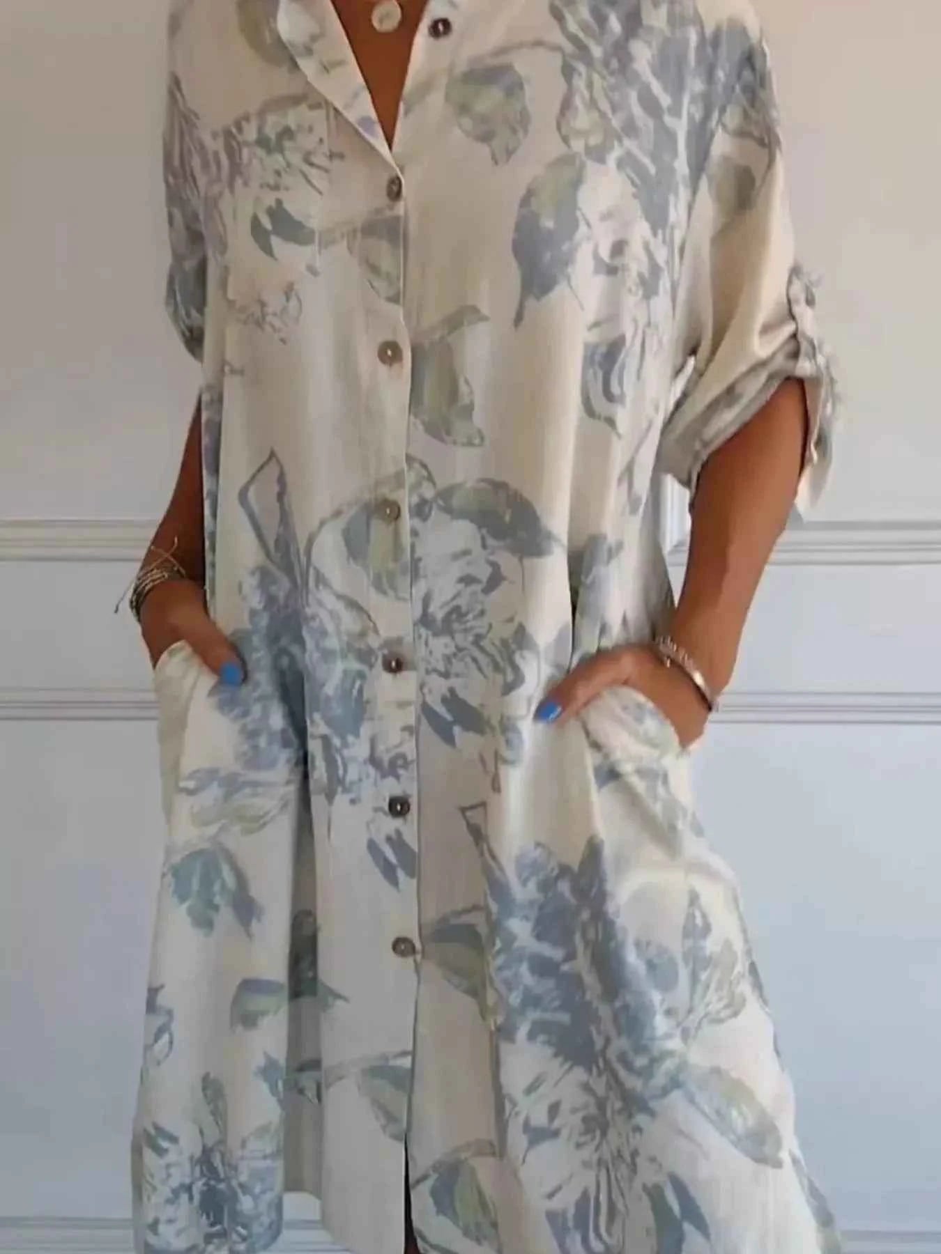 Full Size Floral Print Button-Up Shirt Dress Plus Size 4d1d8b4108c24618854552f88639f231-Max-Origin