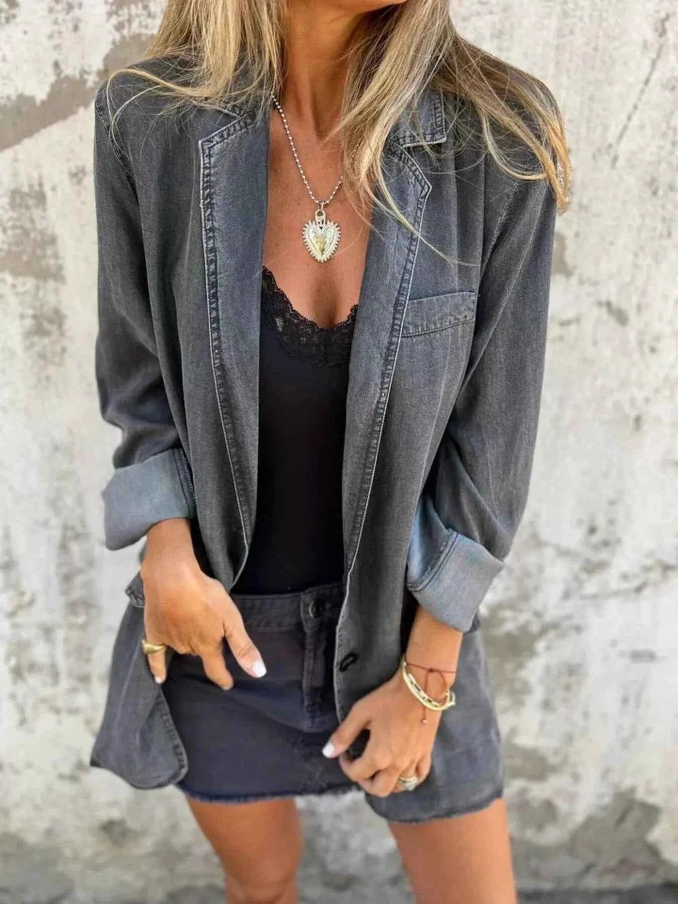 Full Size Button Down Denim Blazer Plus Size Grey 4ddeaff1-ec9f-4cf7-8614-489ceb2c2fb2-Max-Origin