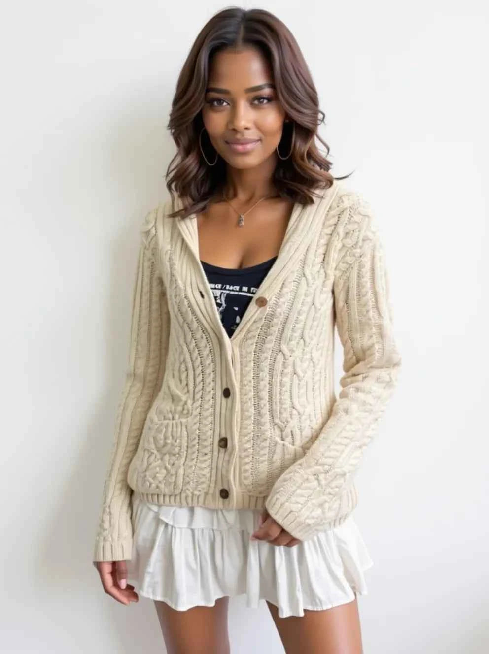 Cable Knit Button Up Cardigan 4f2de4b5-36aa-4565-b3d5-bd8377ece949-Max-Origin