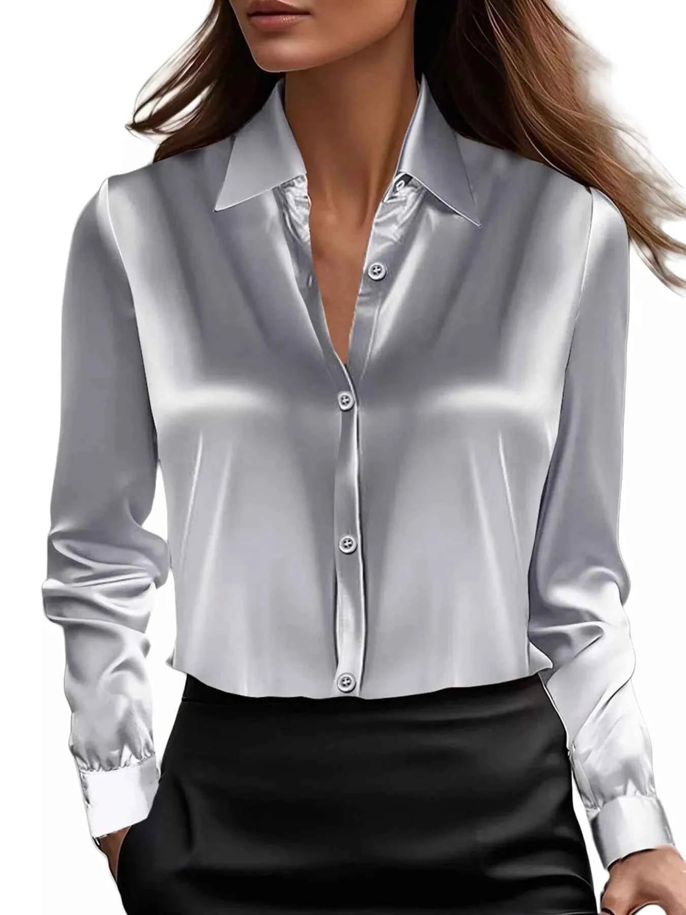 Full Size Button Down Collared Neck Long Sleeve Shirt Plus Size Gray 569220453e704132b18db42332fab06f-Max-Origin