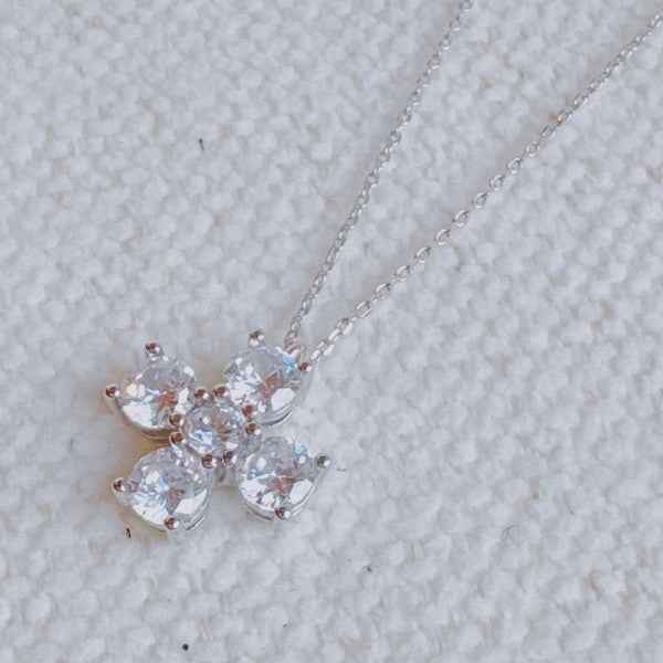 Radiant Sparkle Mini Cross Pendant Necklace 58b690f4-6ad6-42bc-8d5c-5a0be7f1c7ca