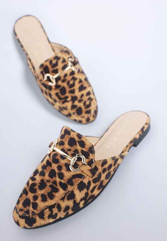 Alpine Horsebit Detail Mules Leopard 5c49dc65-f39a-4eba-a417-7ffd0dac17c9