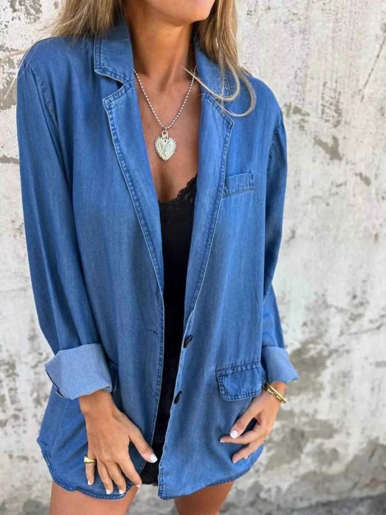 Full Size Button Down Denim Blazer Plus Size 5c9c48b0-5b6f-4122-be6c-fcd3552b3dfb-Max-Origin