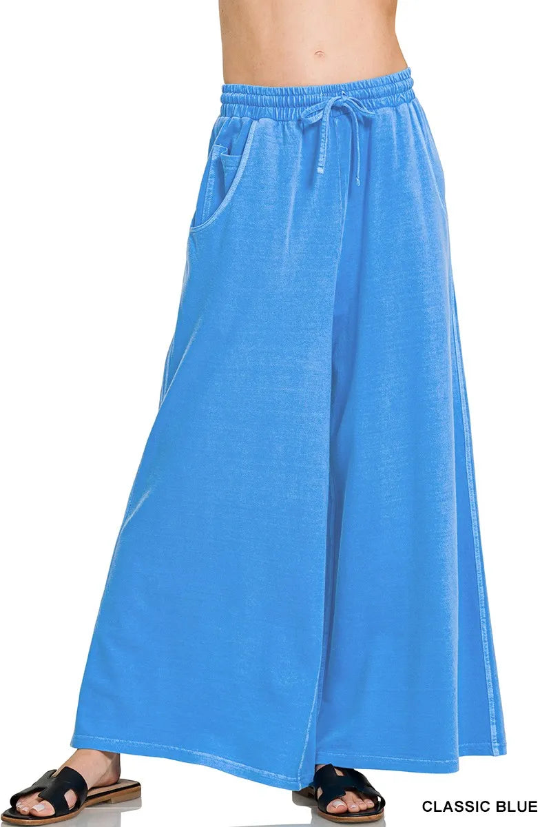 Zenana French Terry Pigment Dye & Enzyme Wash Pants CLASSIC BLUE 6825f9b185994ce28c704fce364a7eb0-Max-Origin