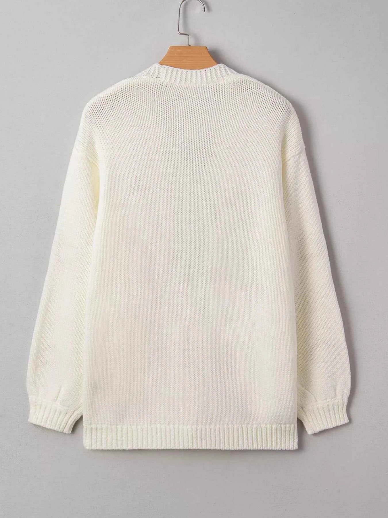 Halloween Pumpkin Embroidered Knit Cardigan 682bc64b7a0844ada13a93a967da6078-Max-Origin