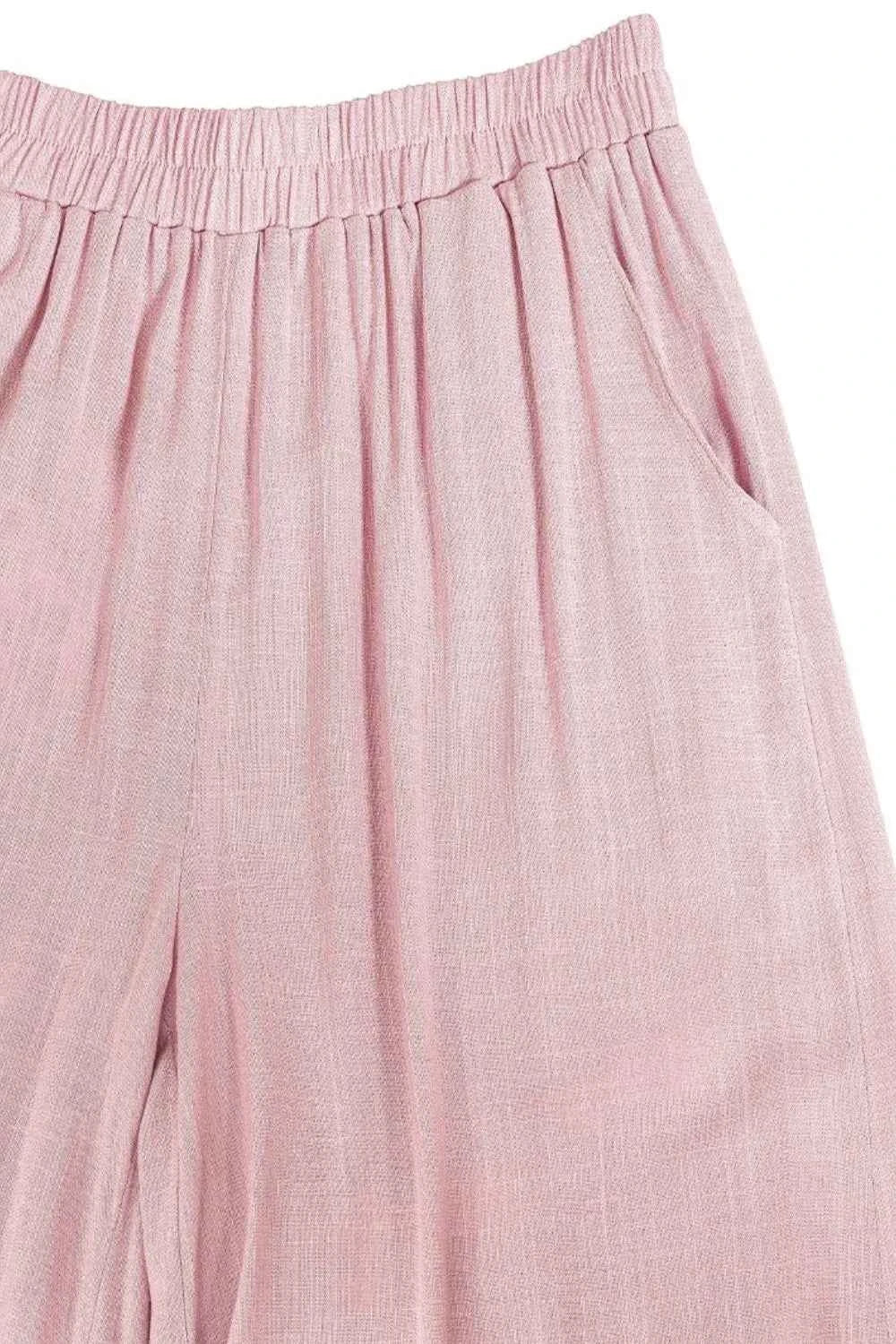 Zenana Woven Elastic Band Pants With Pocket 6ed0c0ce-53c6-46e4-971e-710191ce5730-Max-Origin