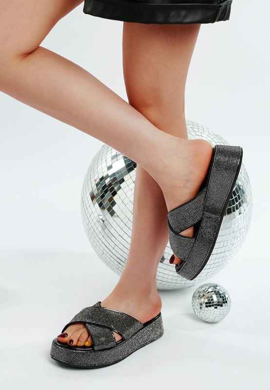 Adena Rhinestone Embellished Flatforms 6f0e9872-94da-4e53-acea-c4ef219f7bfe