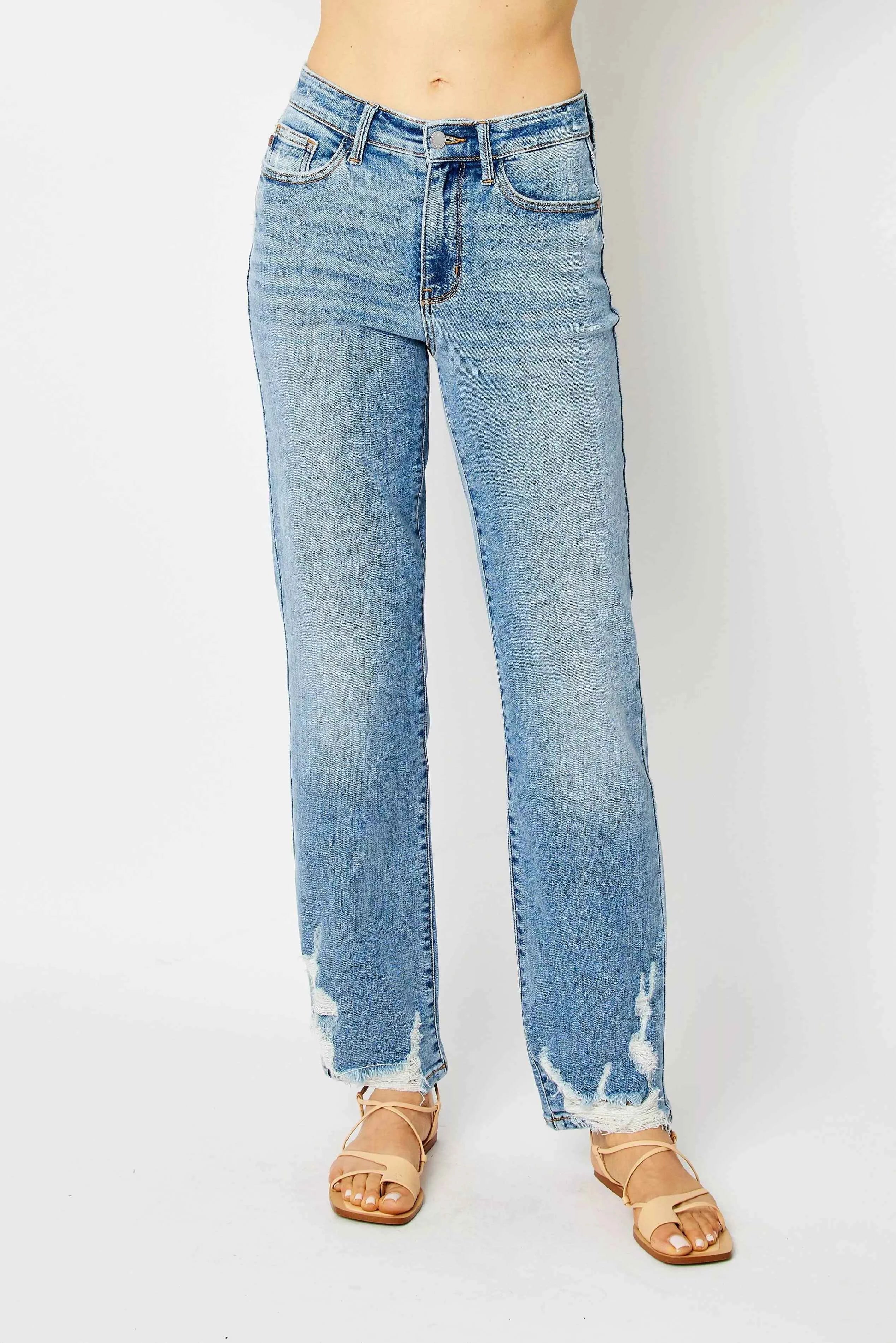 Judy Blue Full Size High Waist Straight Jeans with Heavy Destroy Plus Size MD 772d8d6f7b4244169d1df8da8f8fce01-Max-Origin