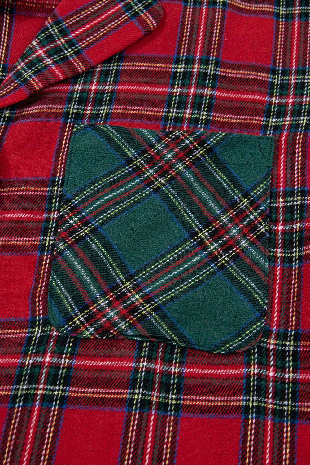 Red Plaid Contrast Color Christmas Holiday Long Sleeve Shirt and Shorts Pajama Set 79f0bc292fae55e0