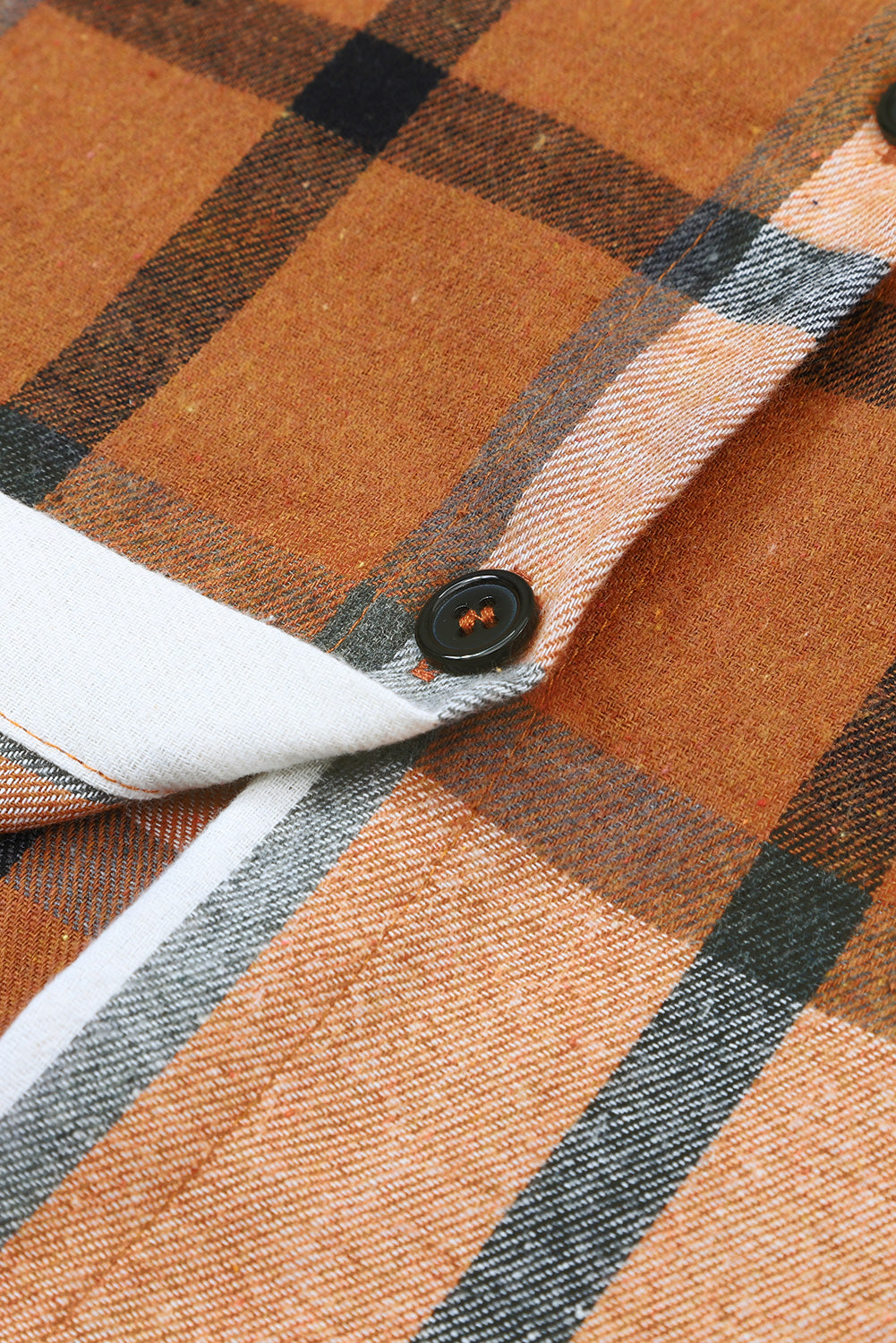 Khaki Plaid Pattern Collared Neck Ruffled Sleeve Shirt Dress 7e1ac7f8f18f2dcf