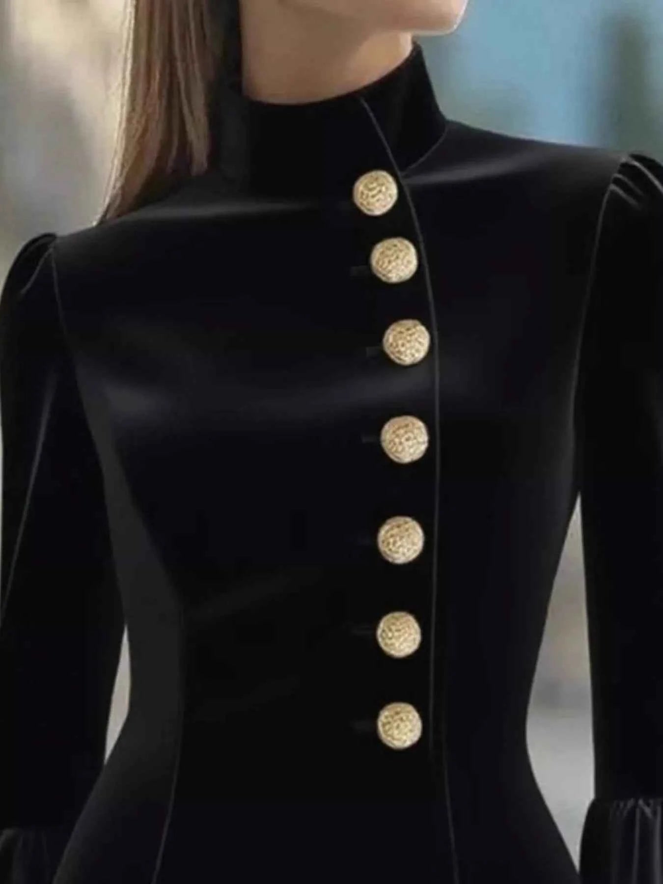 Bell Sleeve Mini Dress with Front Button 7efd7dd7-cfa1-47b2-bc5f-48e7892a59bf-Max-Origin