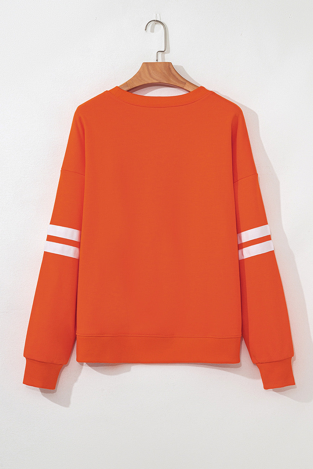Orange PUMPKIN SPICE Heat Transfer Printing Graphic Casual Sweatshirt 835d382b8c2ba412